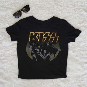 Black KISS Hotter Than Hell 1975 Tour T-Shirt